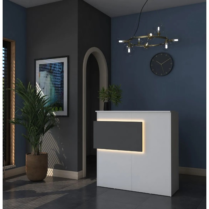 Masă de recepție Trendy MA102 2929 White/Anthracit 110x110x40cm GTR006694