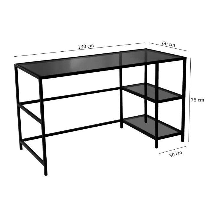 Письменный стол Trendy Master M101F Black Smoke 130x75x60cm GTR001094