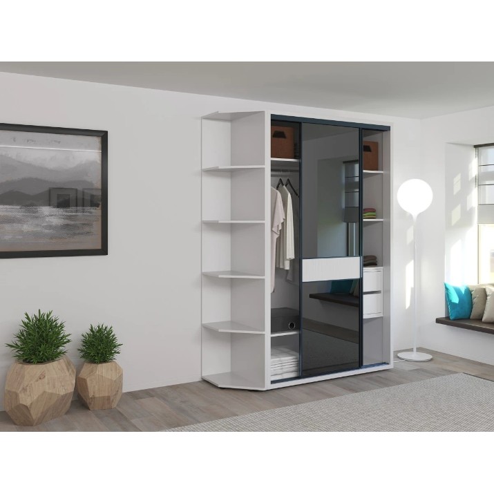 Dulap cu uşi glisante Bayro Murano 1400x2300x600 (606205)