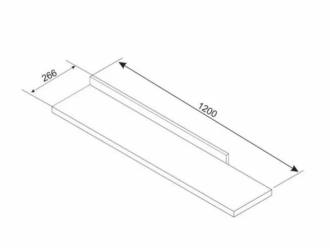 Raft de perete Ambianta City 1.2m Graphite