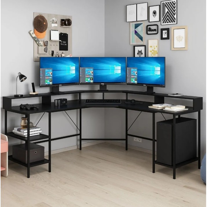 Письменный стол Trendy Power L Black 180x90x60cm GTR004136