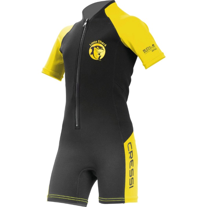 Гидрокостюм Cressi Little Shark Jr Shorty 2mm 5-6 Black/Yellow