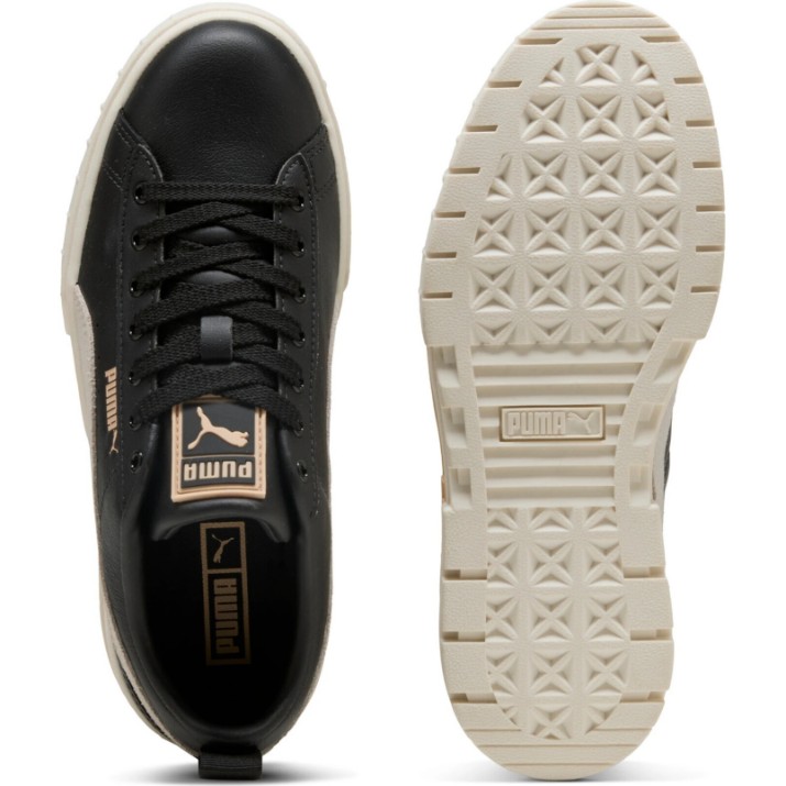 Кеды женские Puma Mayze Leather Puma Black/Frosted Ivory, s.40.5