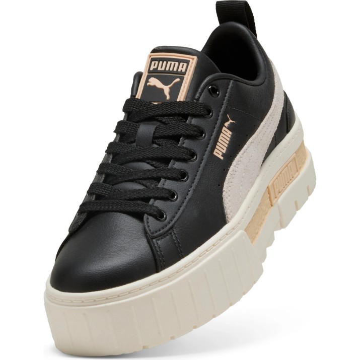 Кеды женские Puma Mayze Leather Puma Black/Frosted Ivory, s.40.5