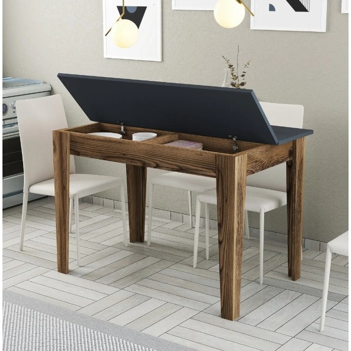 Masă pentru bucătărie Trendy Kiev 504 Walnut/Anthracit 110x75x72cm GTR001699