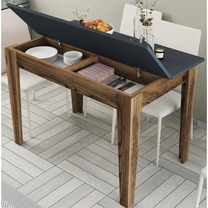 Обеденный стол Trendy Kiev 504 Walnut/Anthracit 110x75x72cm GTR001699