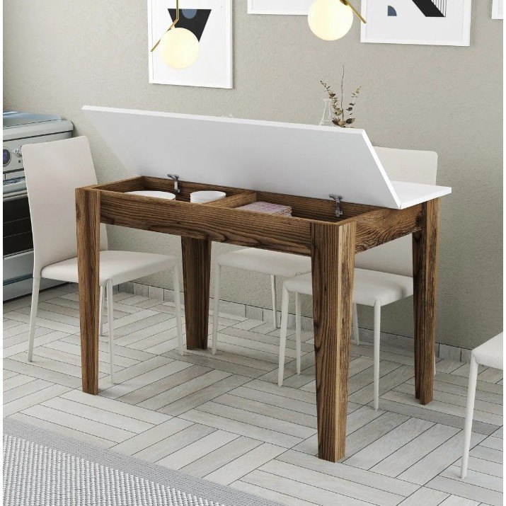 Обеденный стол Trendy Kiev 505 Walnut/White 110x75x72cm GTR001700
