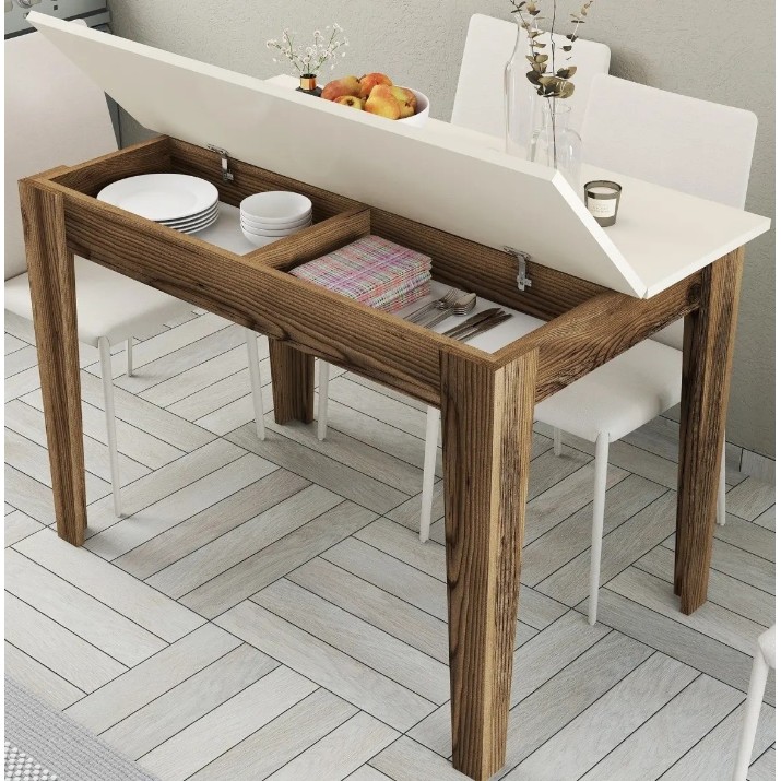 Masă pentru bucătărie Trendy Kiev 508 Walnut/Cream 110x75x72cm GTR001703