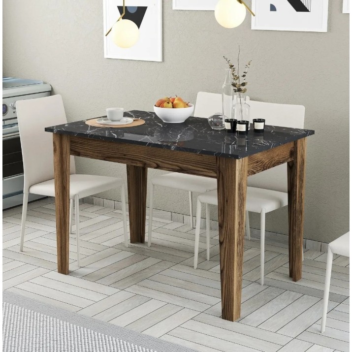 Masă pentru bucătărie Trendy Kiev 509 Walnut/Black 110x75x72cm GTR001704