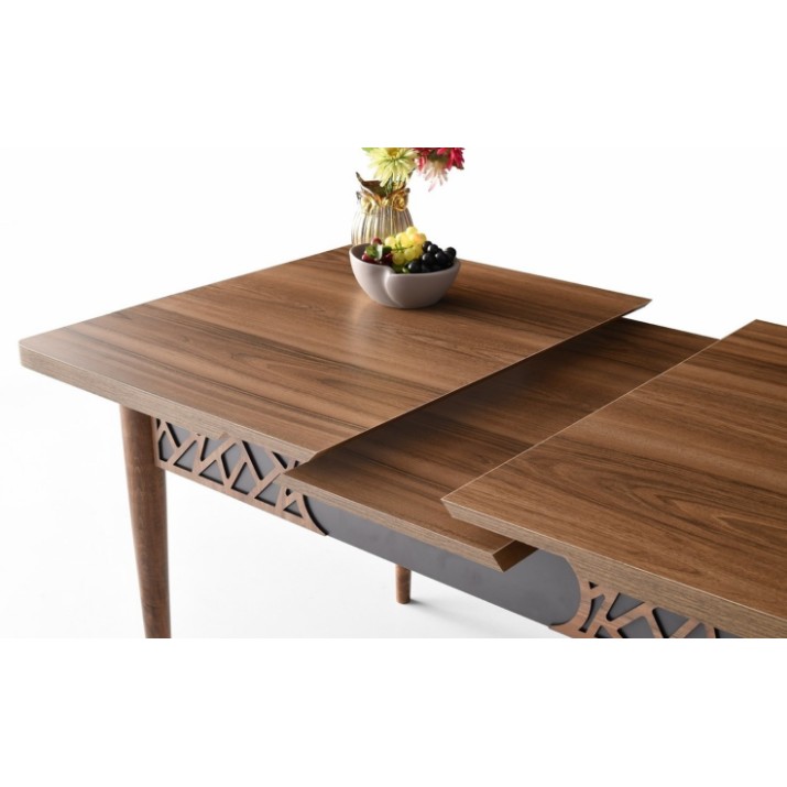 Обеденный стол Trendy Mira 1221 Walnut/Anthracit 130x75x80cm GTR001588