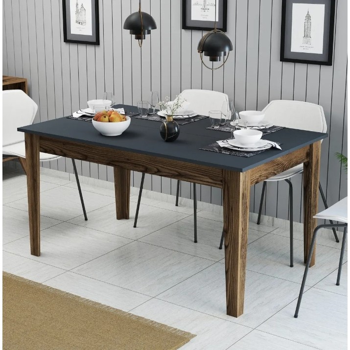 Masă pentru bucătărie Trendy Milan 513 Walnut/Anthracit 145x88x75cm GTR001619