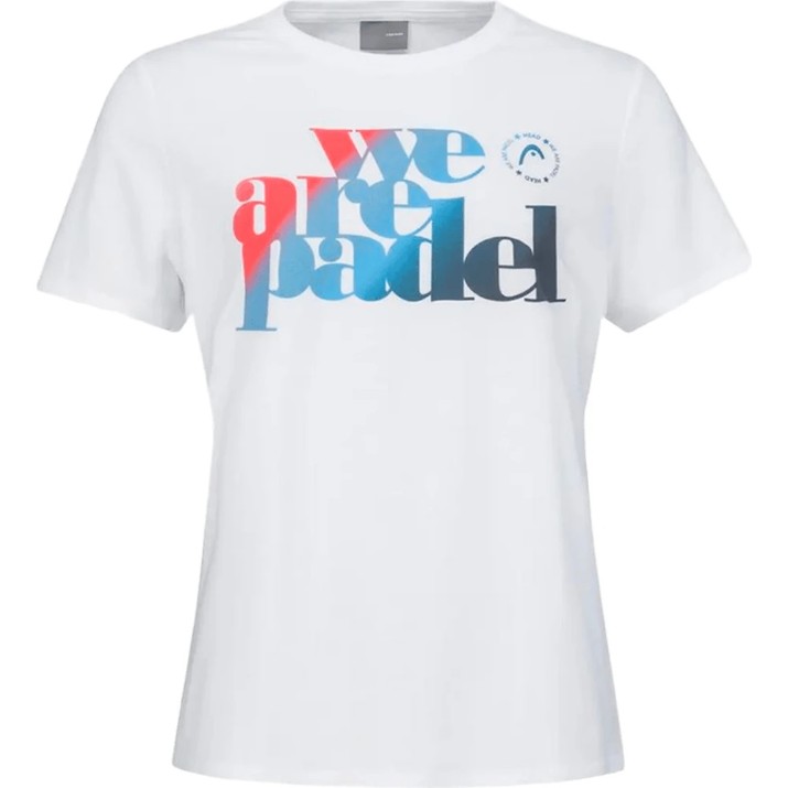 Женская футболка Head We Are Padel II T-Shirt XS White/Navy