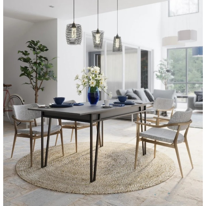 Masă pentru bucătărie Trendy Pal Anthracit/Black 132x76x80cm GTR001567