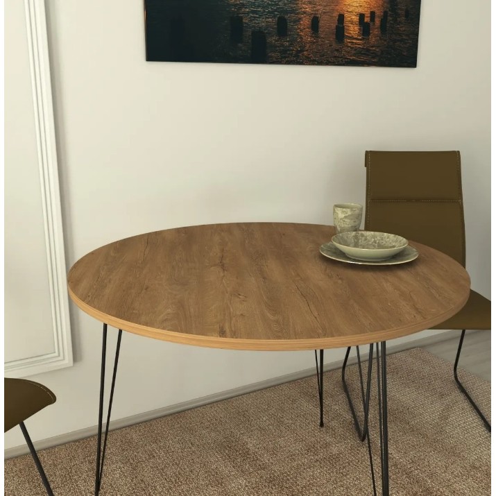 Masă pentru bucătărie Trendy Sandalf Oak/Black 90x75x90cm GTR005755