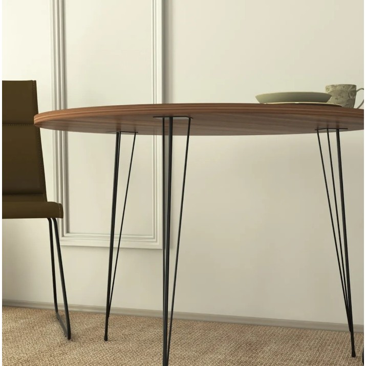 Masă pentru bucătărie Trendy Sandalf Walnut/Black 90x75x90cm GTR005758