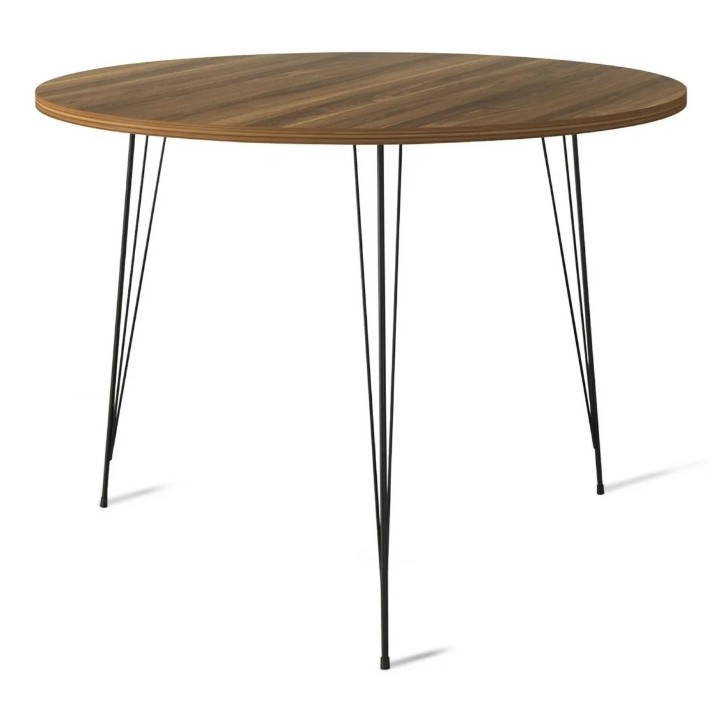 Masă pentru bucătărie Trendy Sandalf Walnut/Black 90x75x90cm GTR005758