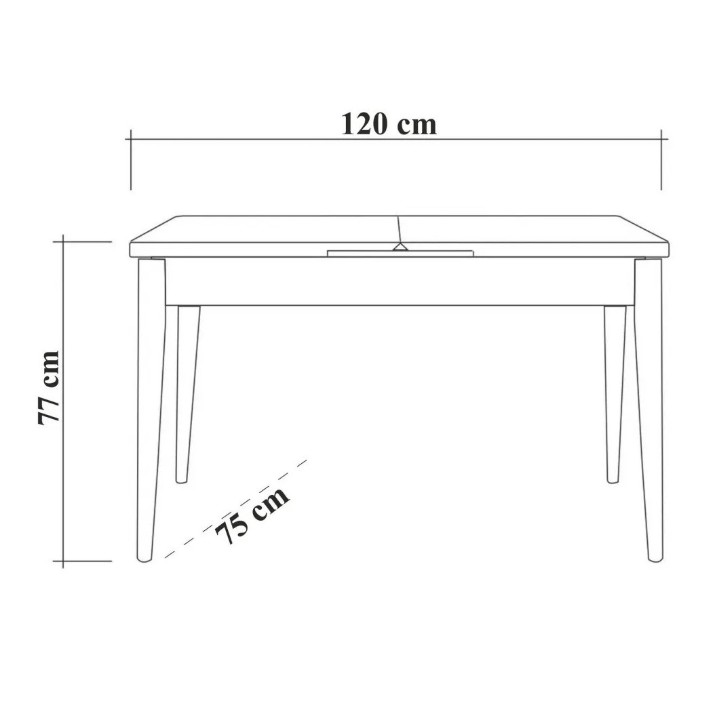 Masă pentru bucătărie Trendy Santiago Pine Atlantic 120x77x75cm GTR005788