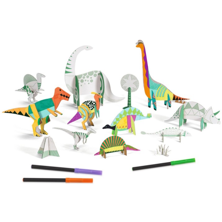 Set de decorare Djeco Dinosaurs DJ08004