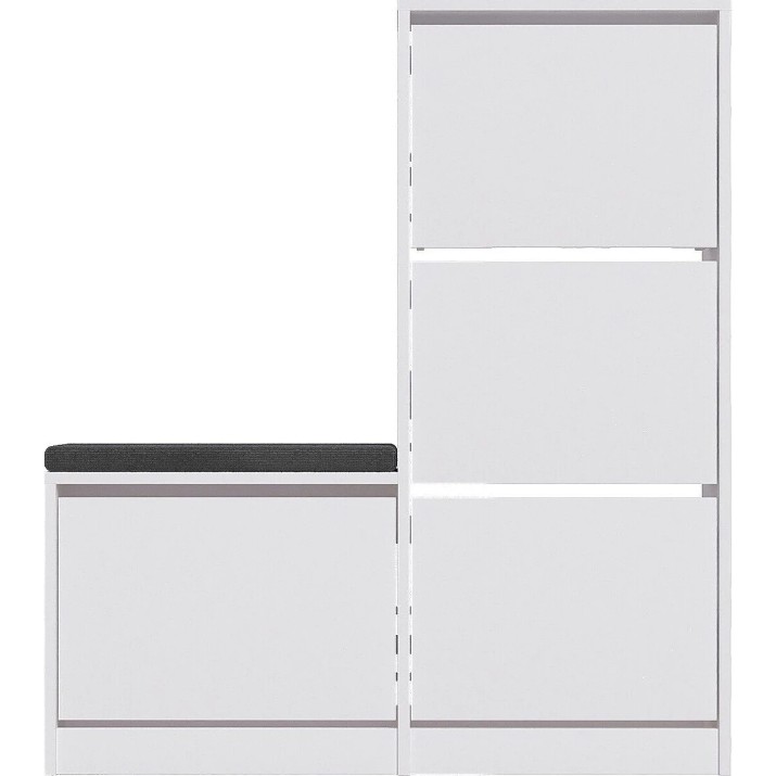 Обувница Showdeko Dude Bench&Shoe Cabinet White