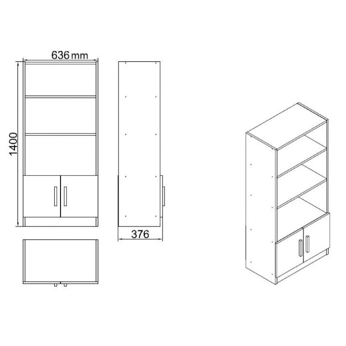 Комплект офисной мебели Trendy VO14-BA Walnut/Anthracit GTR001882