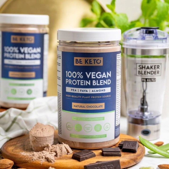 Протеин Be Keto 100% Vegan Protein Blend Natural Chocolate 500g