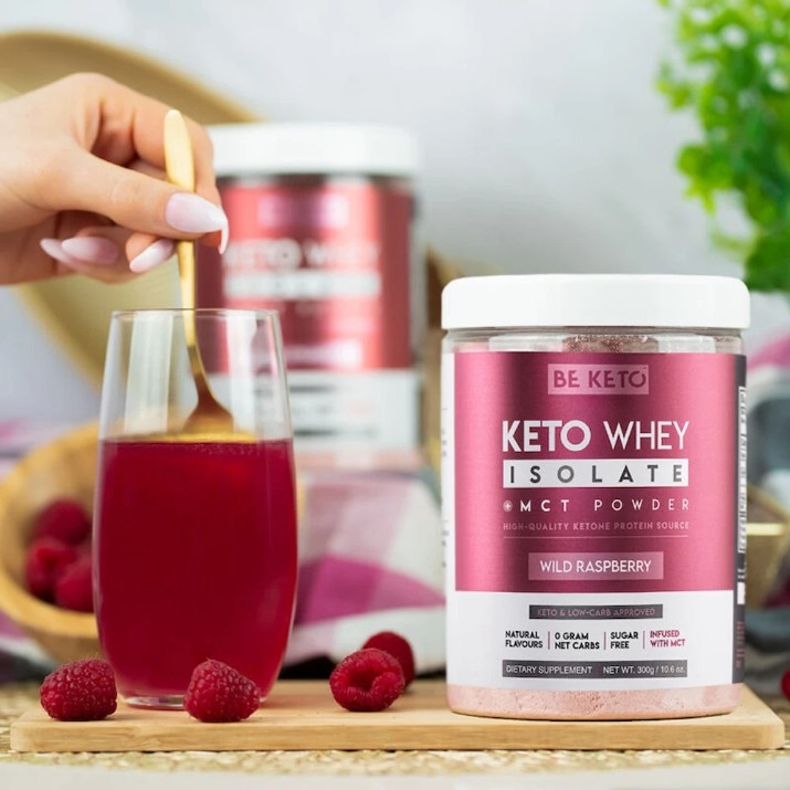 Proteină Be Keto Keto Whey Isolate + MCT Wild Raspberry 300g