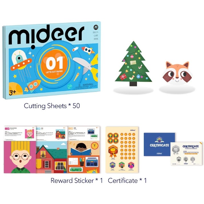 Набор для творчества Mideer Let's Cut Paper Level 1 (6936352533665)