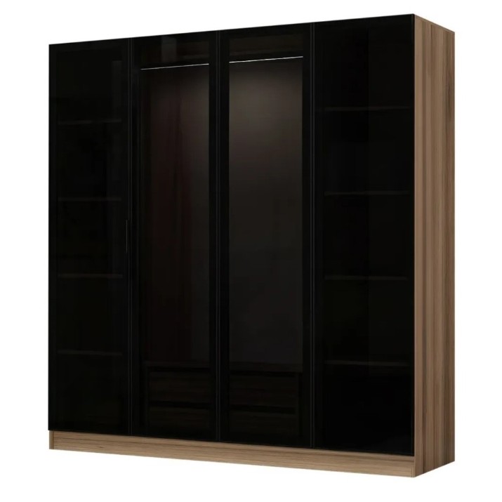 Шкаф Trendy Kale 7648 Dore/Black 180x210x52cm GTR004710
