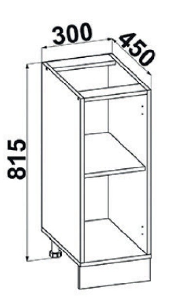 Кухонный модуль Yasen Madera Н№3 300х715 Gold Craft Oak
