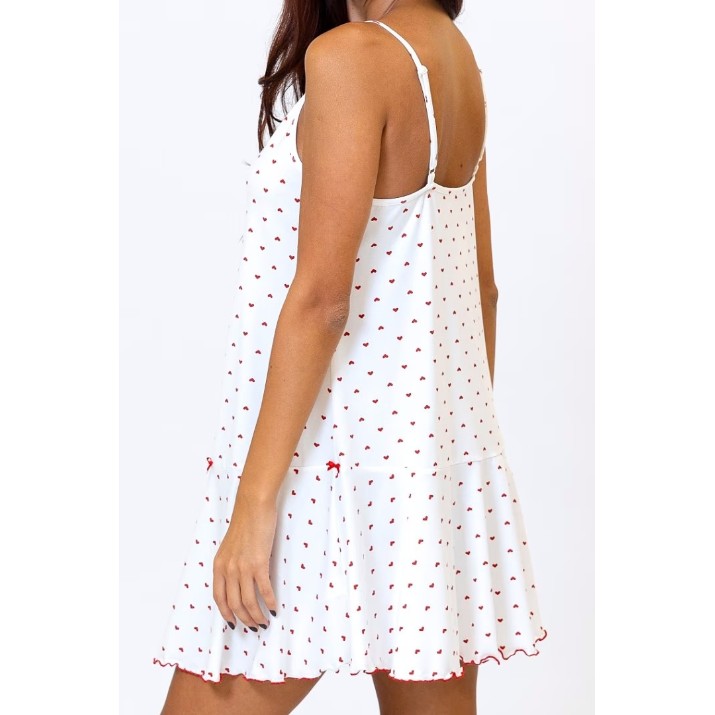 Ночная рубашка Ajoure T4229 Ivory Print Hearts, s.S