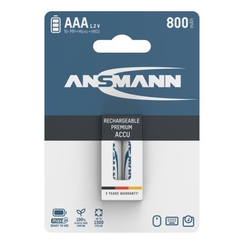 Набор батареек Ansmann NiMH HR03 800mAh 2pcs (5030982)