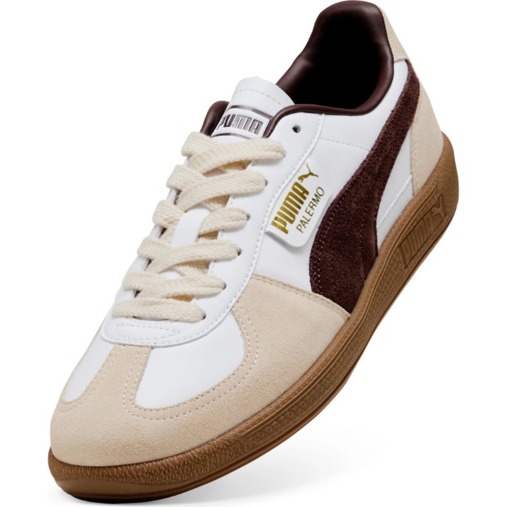Кеды мужские Puma Palermo Leather Puma White/Chocolate Brown/Gum, s.44.5