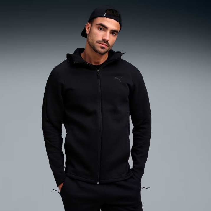 Hanorac pentru bărbați Puma Evostripe Core Full Zip Puma Black, s.S