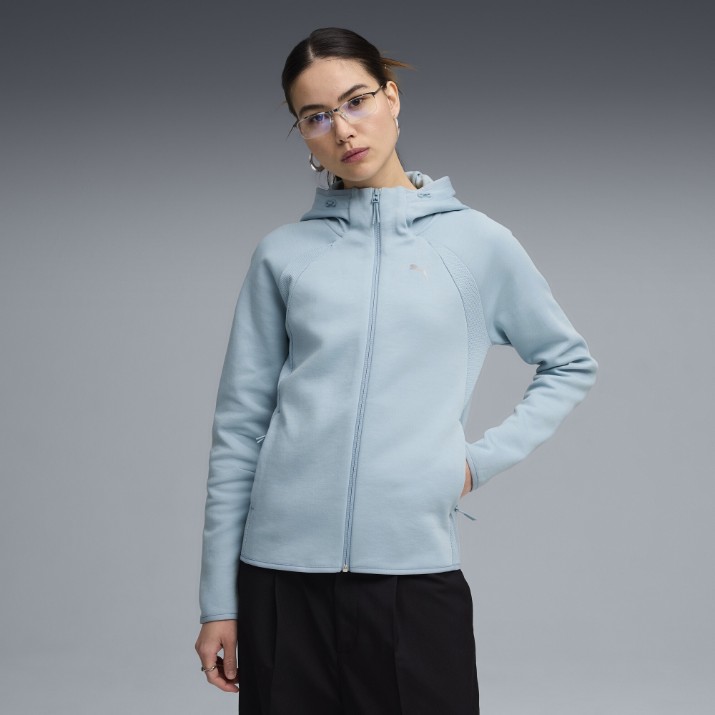 Hanorac damă Puma Evostripe Full-Zip Seafoam, s.XS