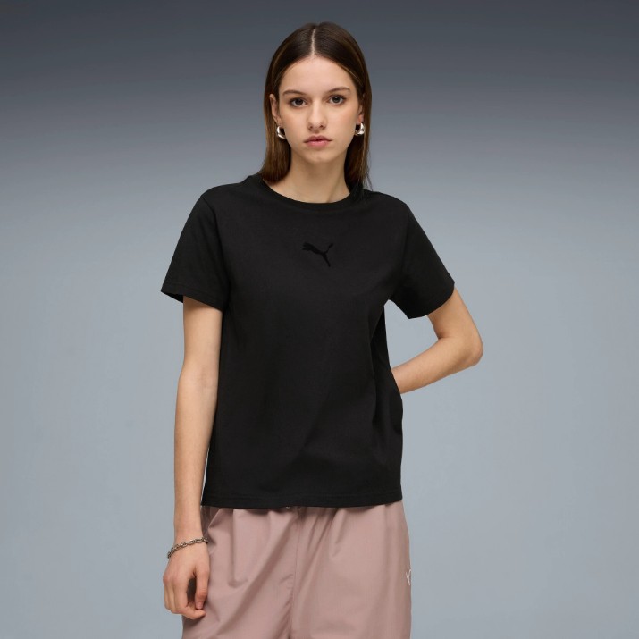 Женская футболка Puma Ess Elevated Comfort Puma Black, s.S