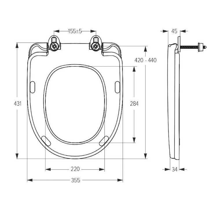 Сиденье для унитаза SoloPlast SPD-15