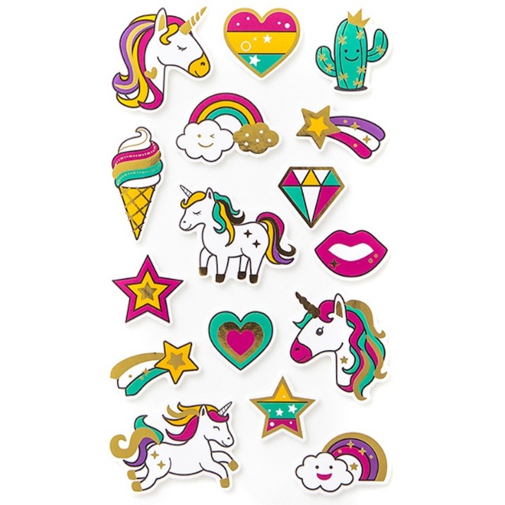 Наклейки DPCraft Unicorns 16pcs (DPPI-013)