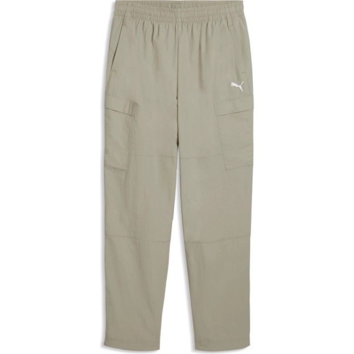 Pantaloni spotivi pentru copii Puma Wardrobe Ess Relaxed Pebble Gray, s.140