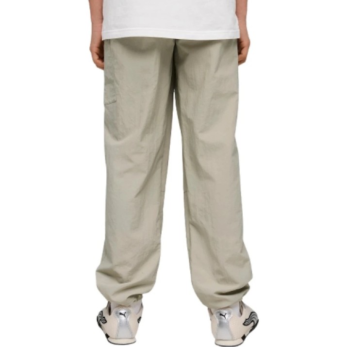 Pantaloni spotivi pentru copii Puma Wardrobe Ess Relaxed Pebble Gray, s.140