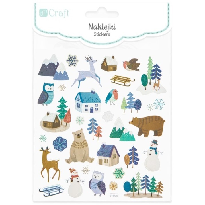 Autocolante DPCraft Winter Landscape Glitter 33pcs (DPNK-112)