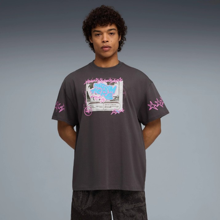 Tricou bărbătesc Puma Melo X Hive Tee II Dusky Gray, s.M