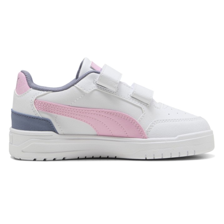 Ghete pentru copii Puma Shuffle Downtown Low Mid 90s Puma White/Pink Shimmer//Black, s.33