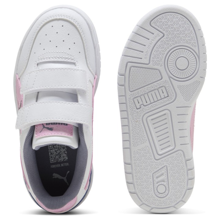 Ghete pentru copii Puma Shuffle Downtown Low Mid 90s Puma White/Pink Shimmer//Black, s.35
