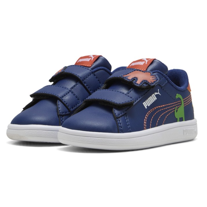 Кеды детские Puma Smash 3.0 Dino Blue Jewel/Green Fruit/Amarena, s.21