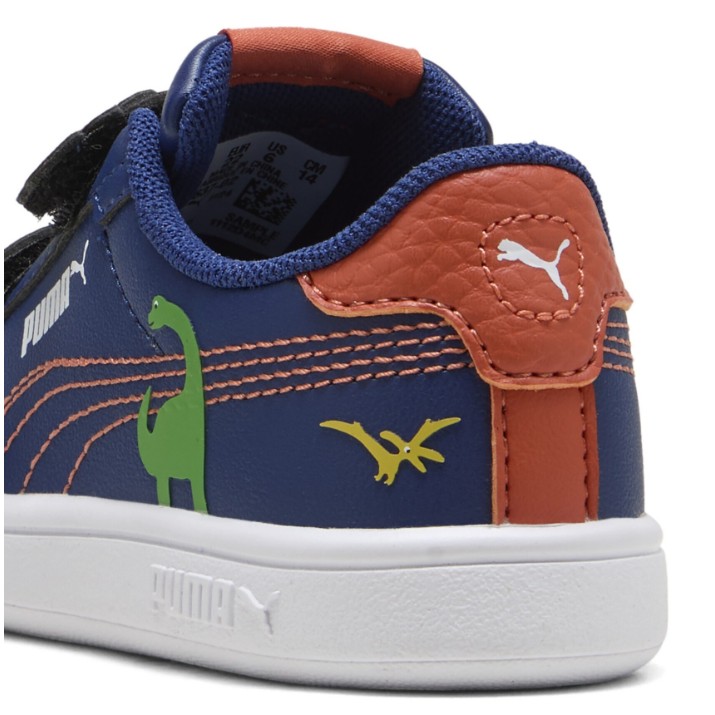 Кеды детские Puma Smash 3.0 Dino Blue Jewel/Green Fruit/Amarena, s.24