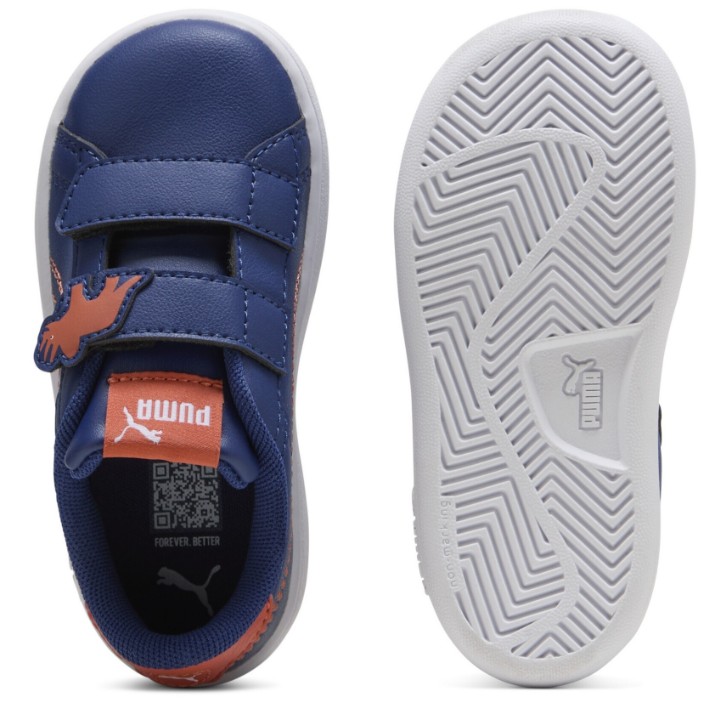 Кеды детские Puma Smash 3.0 Dino Blue Jewel/Green Fruit/Amarena, s.27