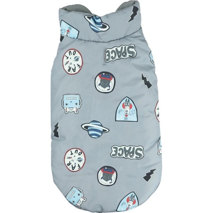 Geacă pentru câini Record Space & Aliens Grey XS 30cm (2082.30Y)
