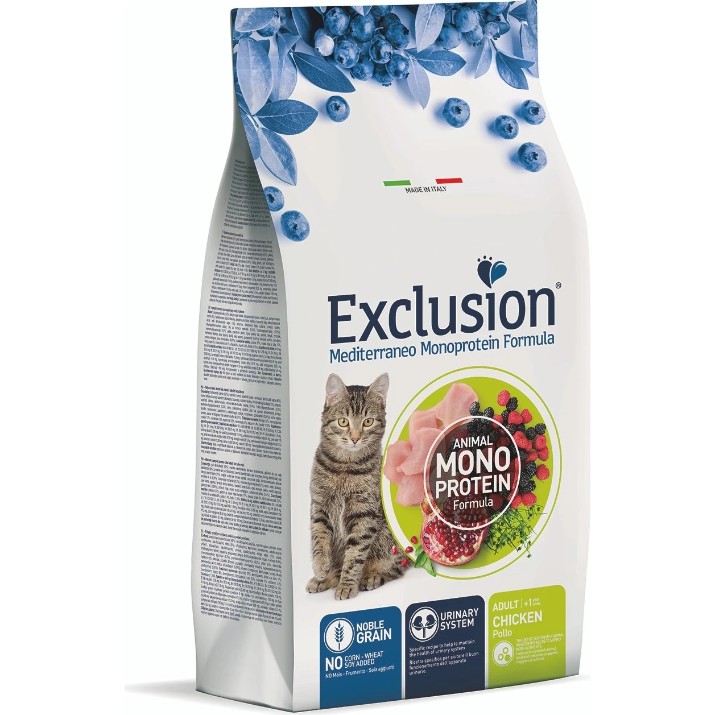 Hrană uscată pentru pisici Exclusion Noble Grain Adult Cat Chicken 12kg