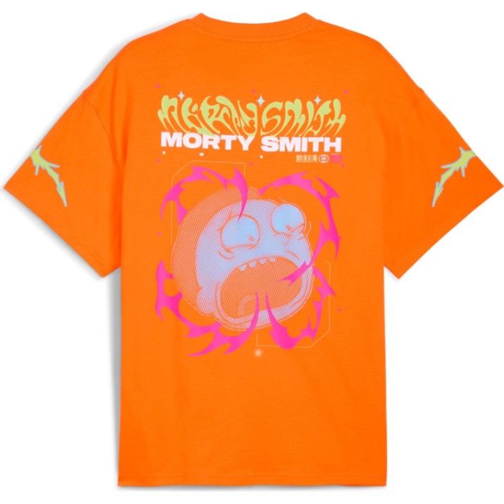 Tricou bărbătesc Puma Hoops X Rick And Morty II Orange, s.XXL