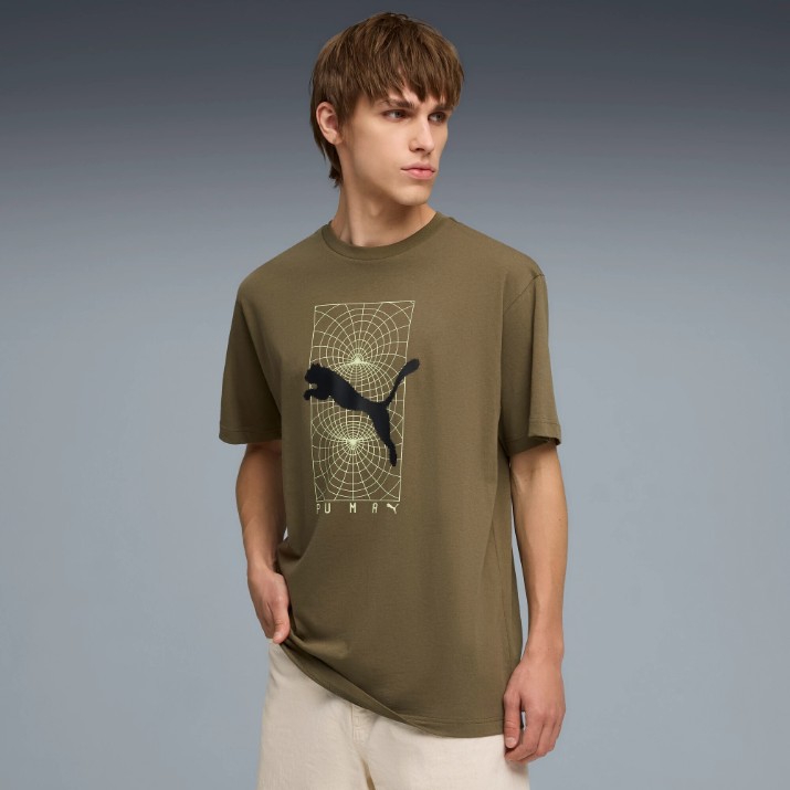 Мужская футболка Puma Pumatech Relaxed Graphic Loden Green, s.XXL